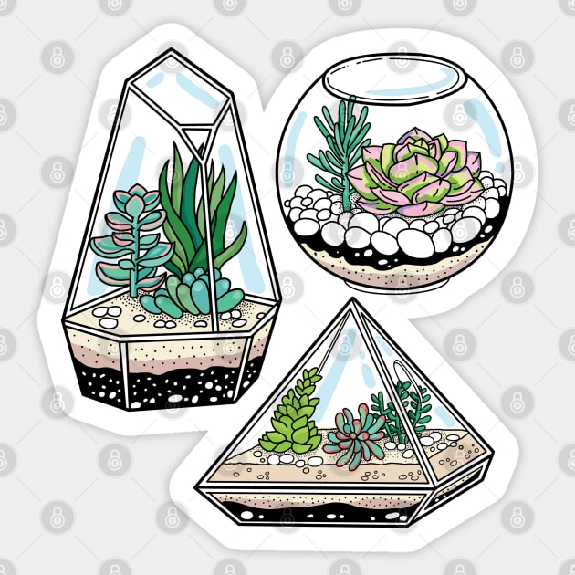 Beautiful Succulent Terrarium Sticker by SuperrSunday